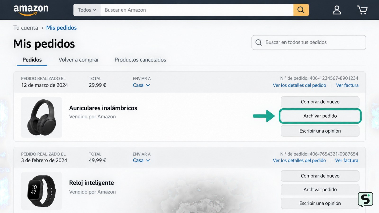 Cómo archivar pedidos de Amazon: guía de privacidad