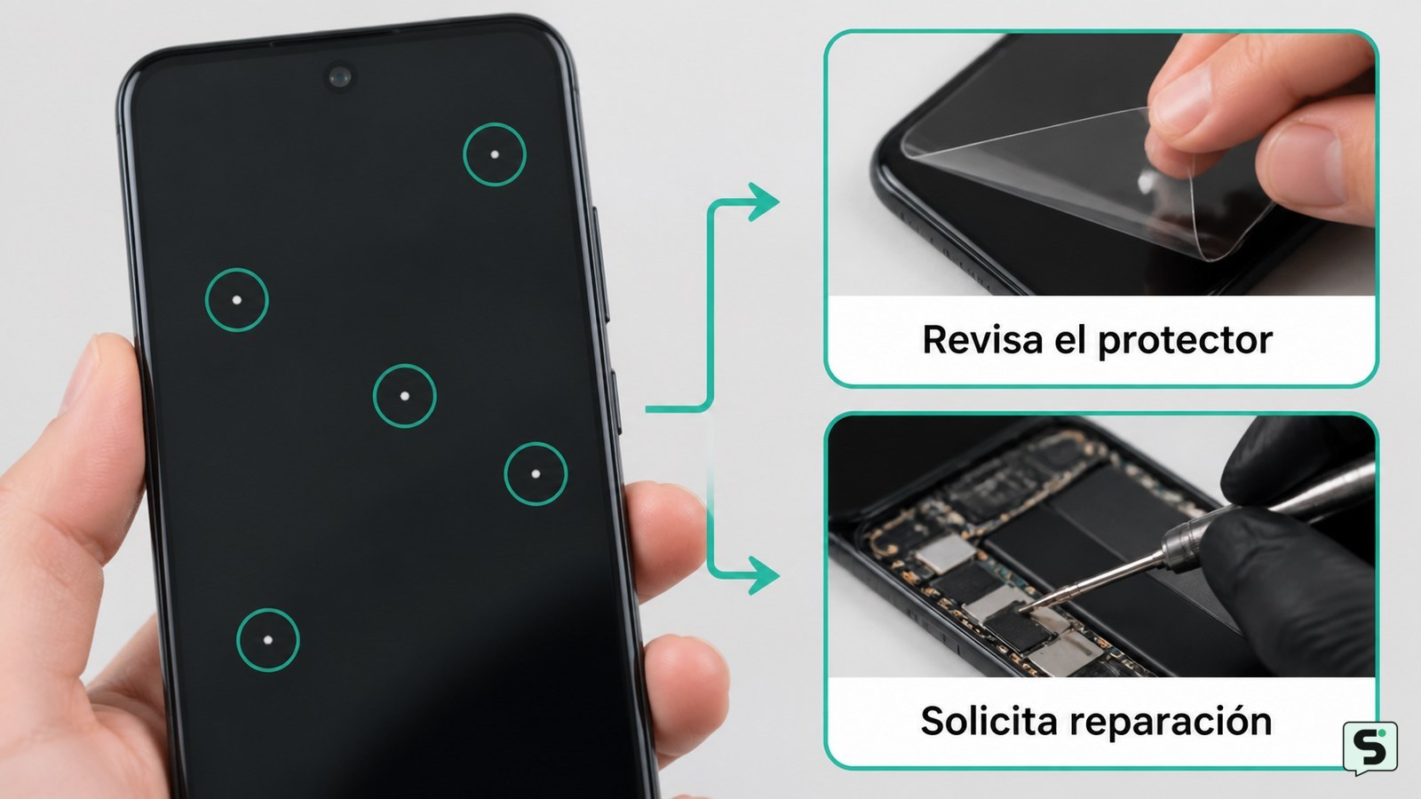 Cómo arreglar puntos blancos en la pantalla del teléfono