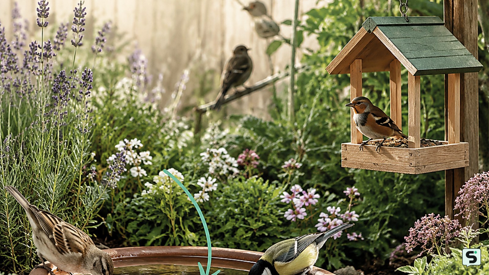 Cómo atraer pájaros: jardín con más vida