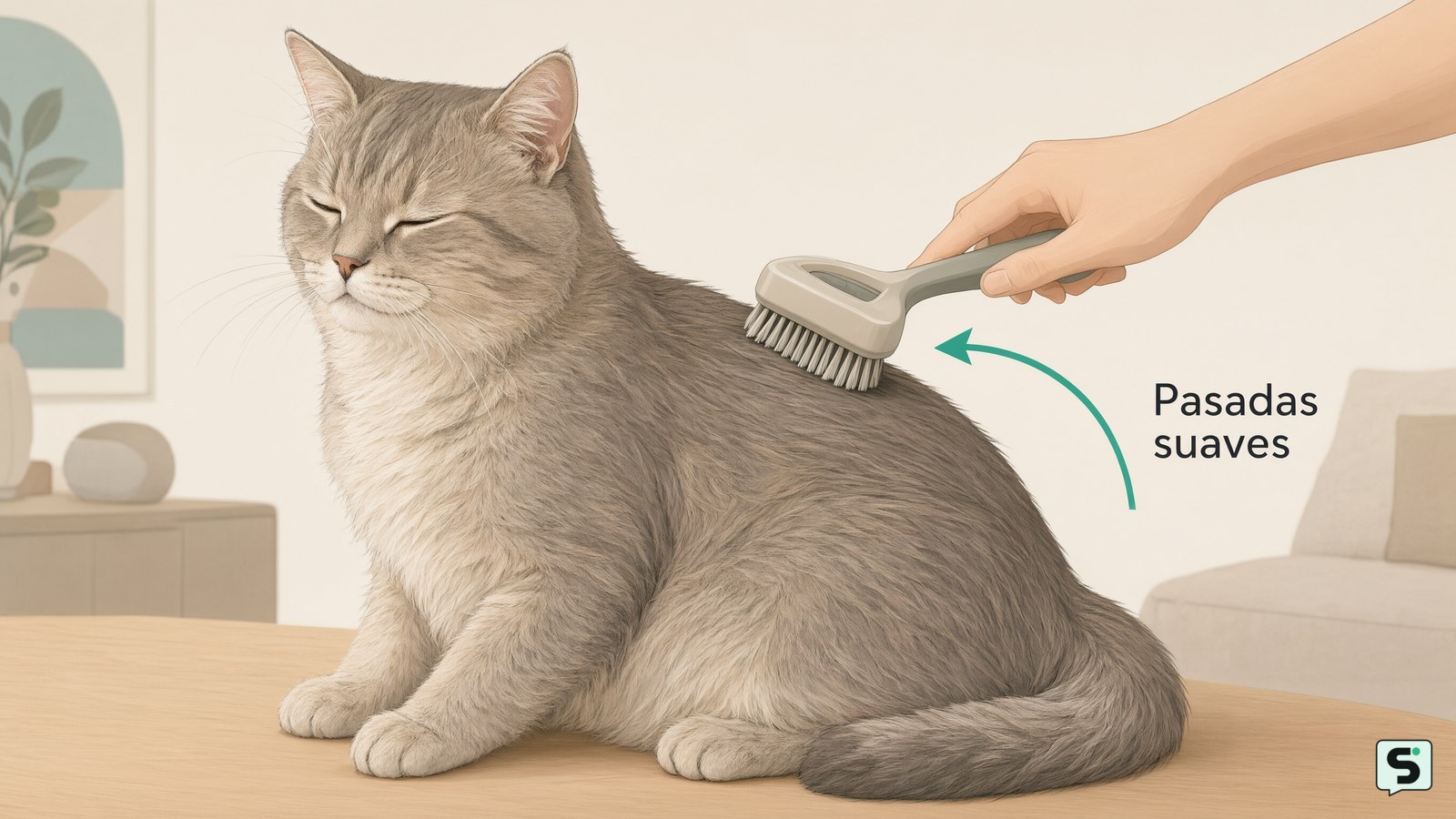 Cómo cepillar a un gato en casa: sin tirones