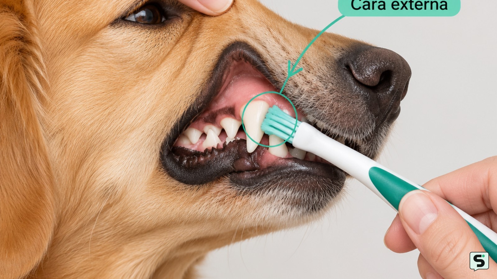 Cómo cepillarle los dientes a un perro: con calma