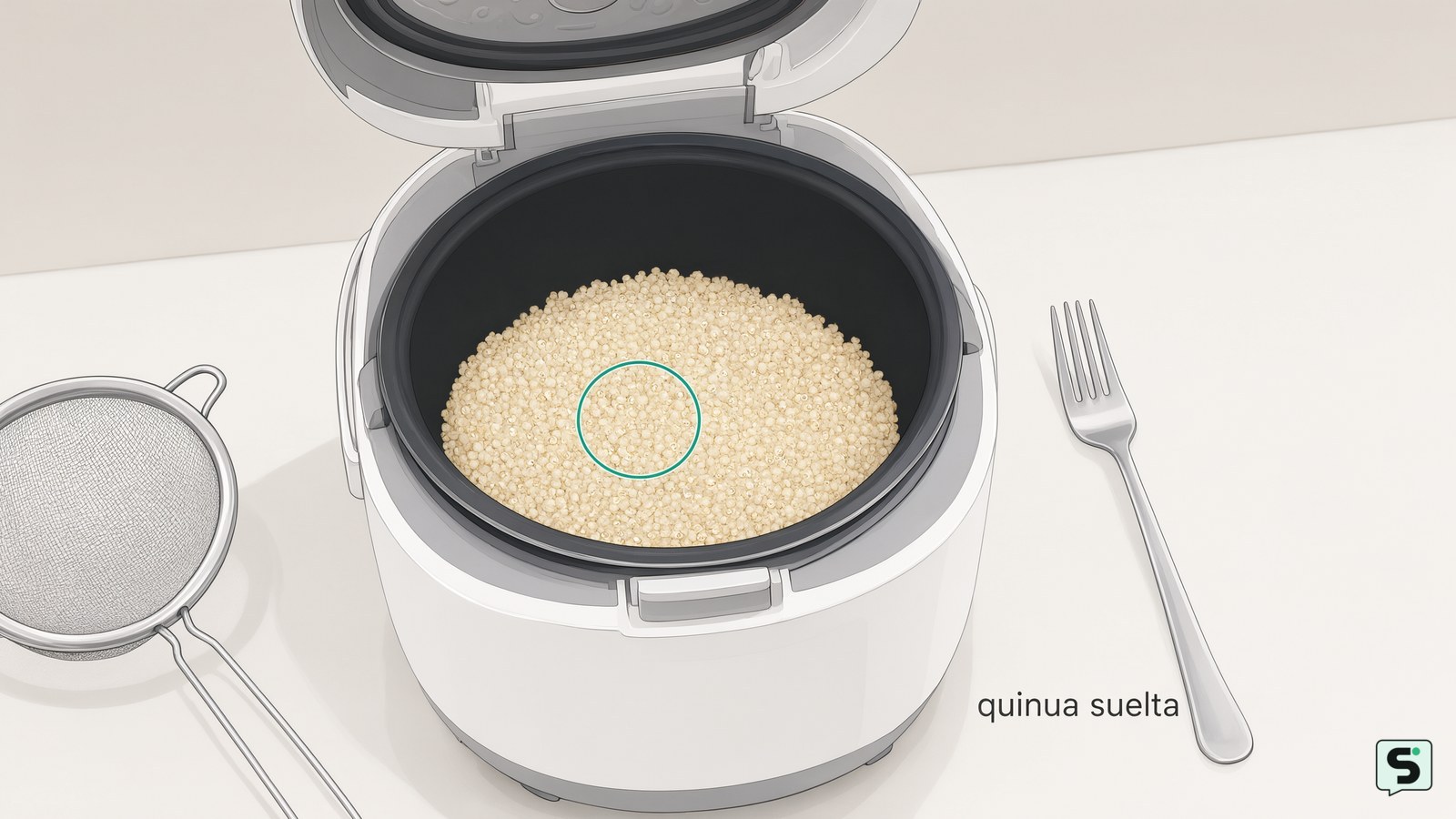 Cómo cocinar quinua en una olla arrocera: suelta