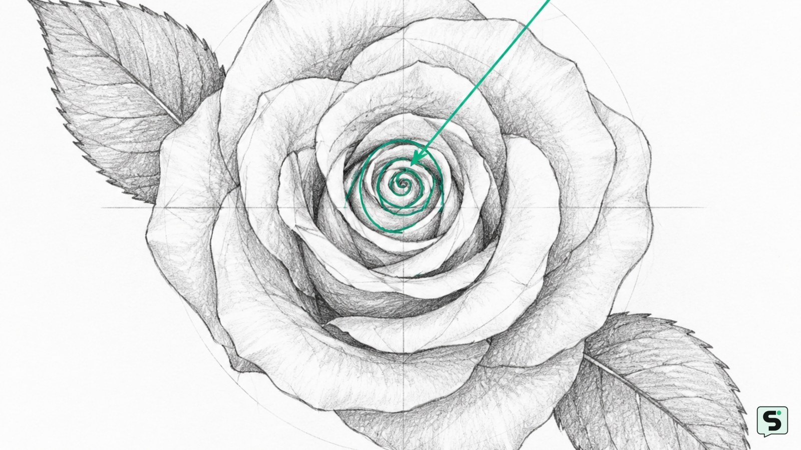 Cómo dibujar una rosa: pétalos naturales
