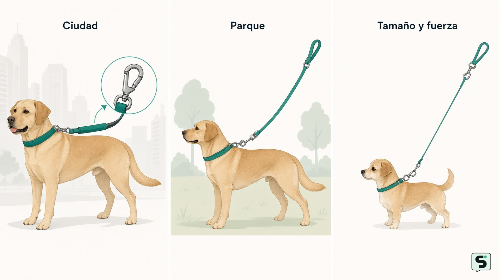 Cómo elegir una correa para perro: guía práctica