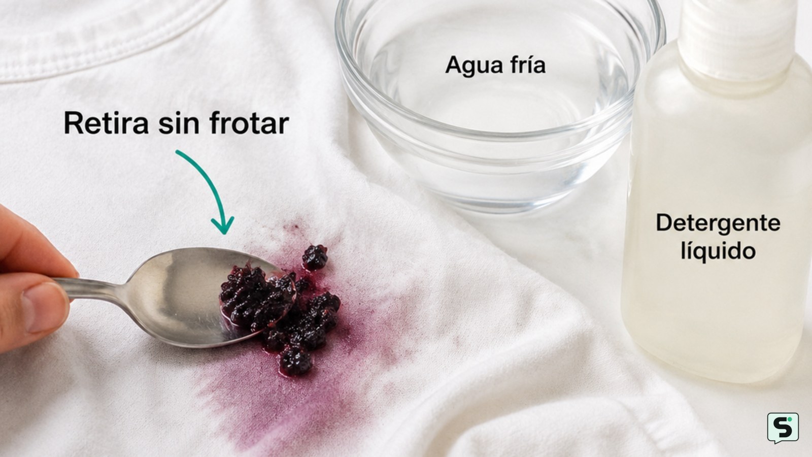 Cómo eliminar las manchas de bayas: sin fijarlas