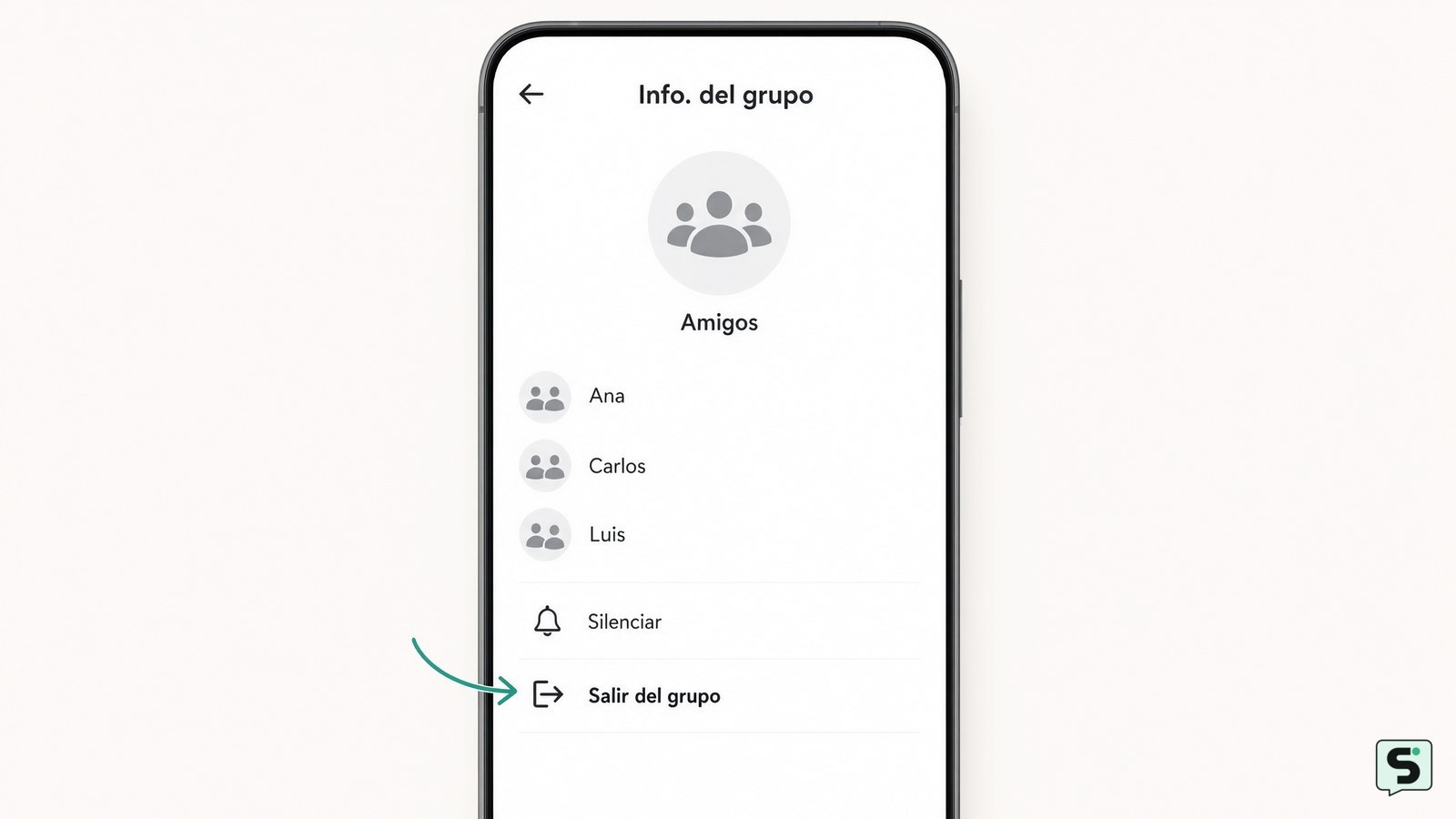 Cómo eliminarte de un texto grupal