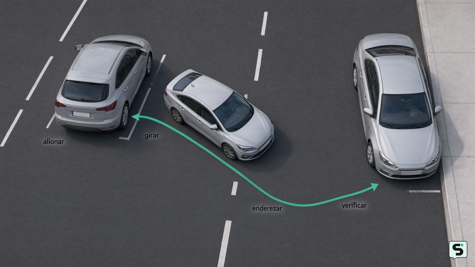 Cómo estacionar en paralelo paso a paso: control