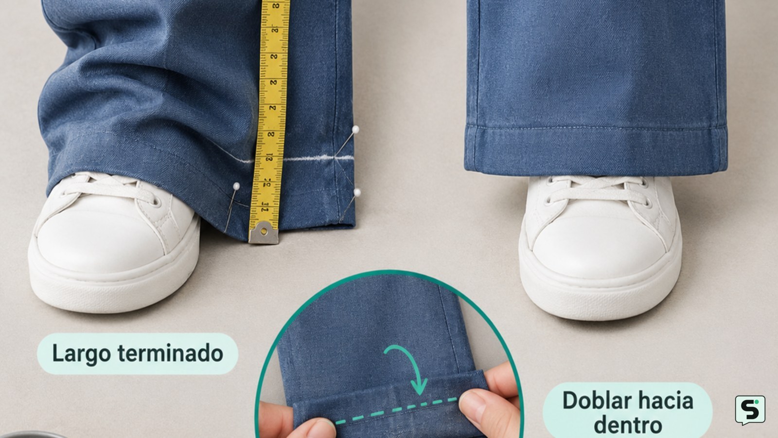 Cómo hacer dobladillos en pantalones: ajuste limpio