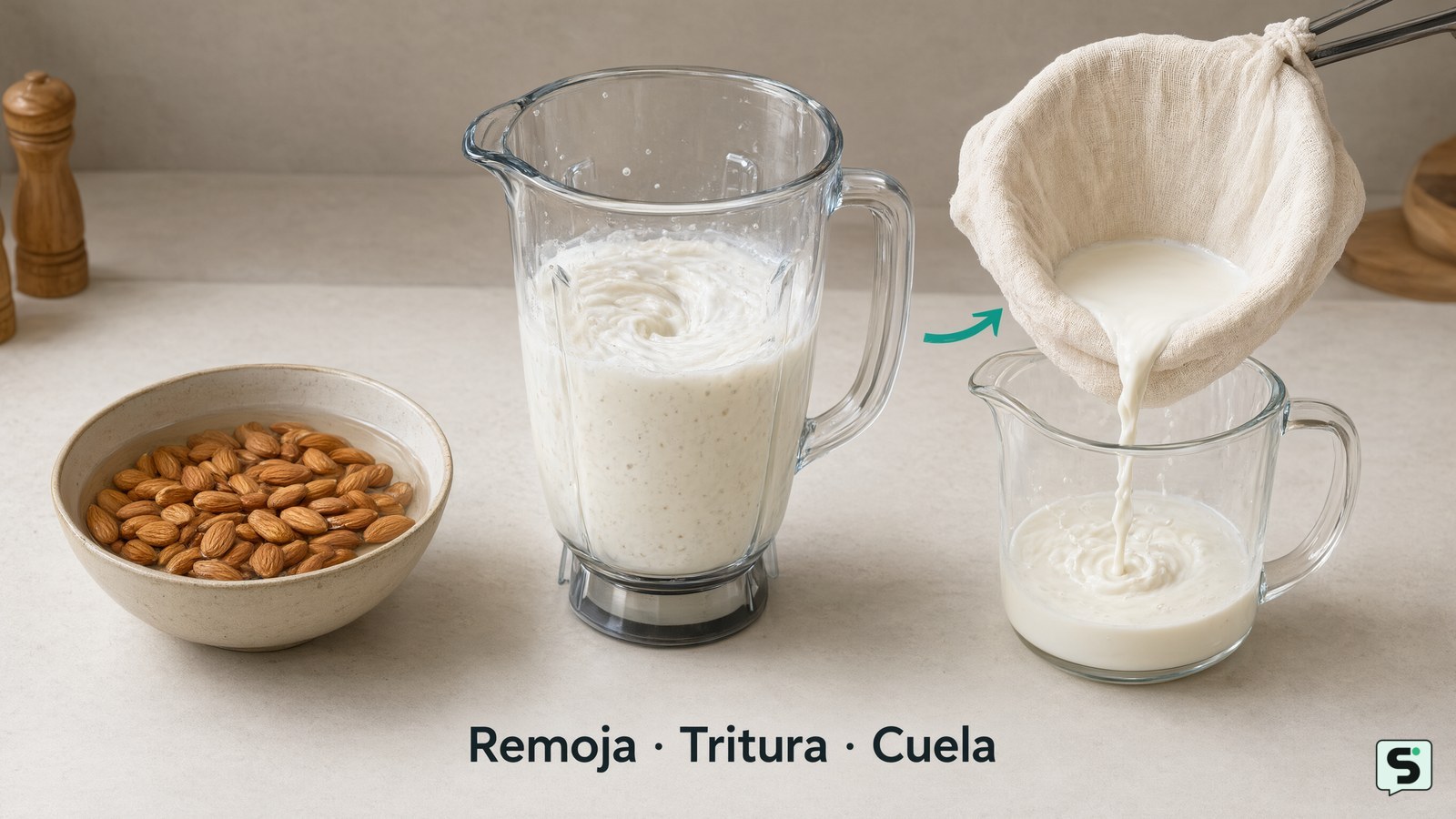 Cómo hacer leche de almendras: casera y suave