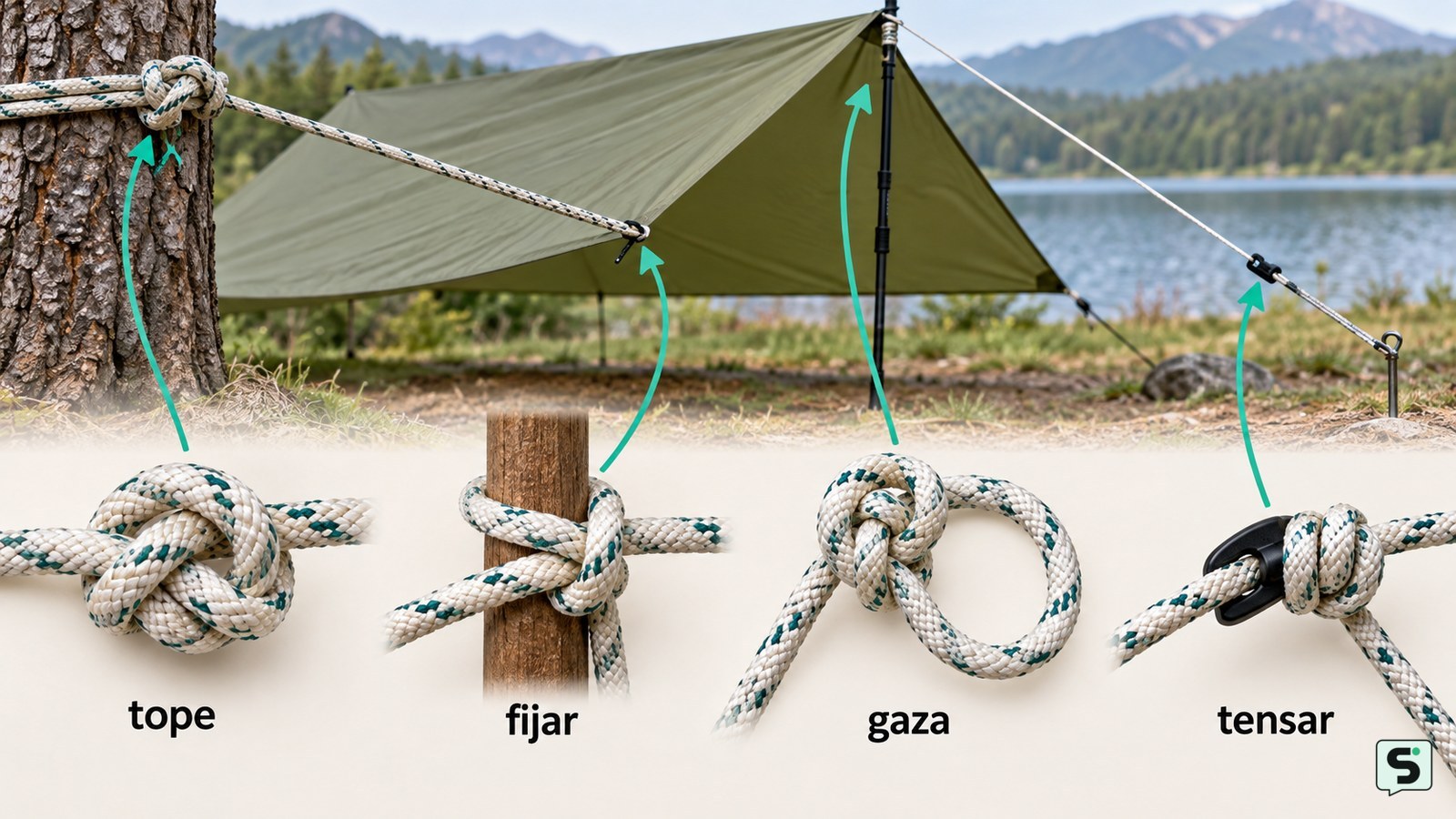 Cómo hacer nudos básicos para acampar: guía práctica