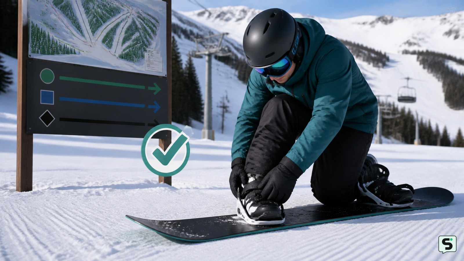 cómo hacer snowboard: Elige una pista y comprueba el equipo