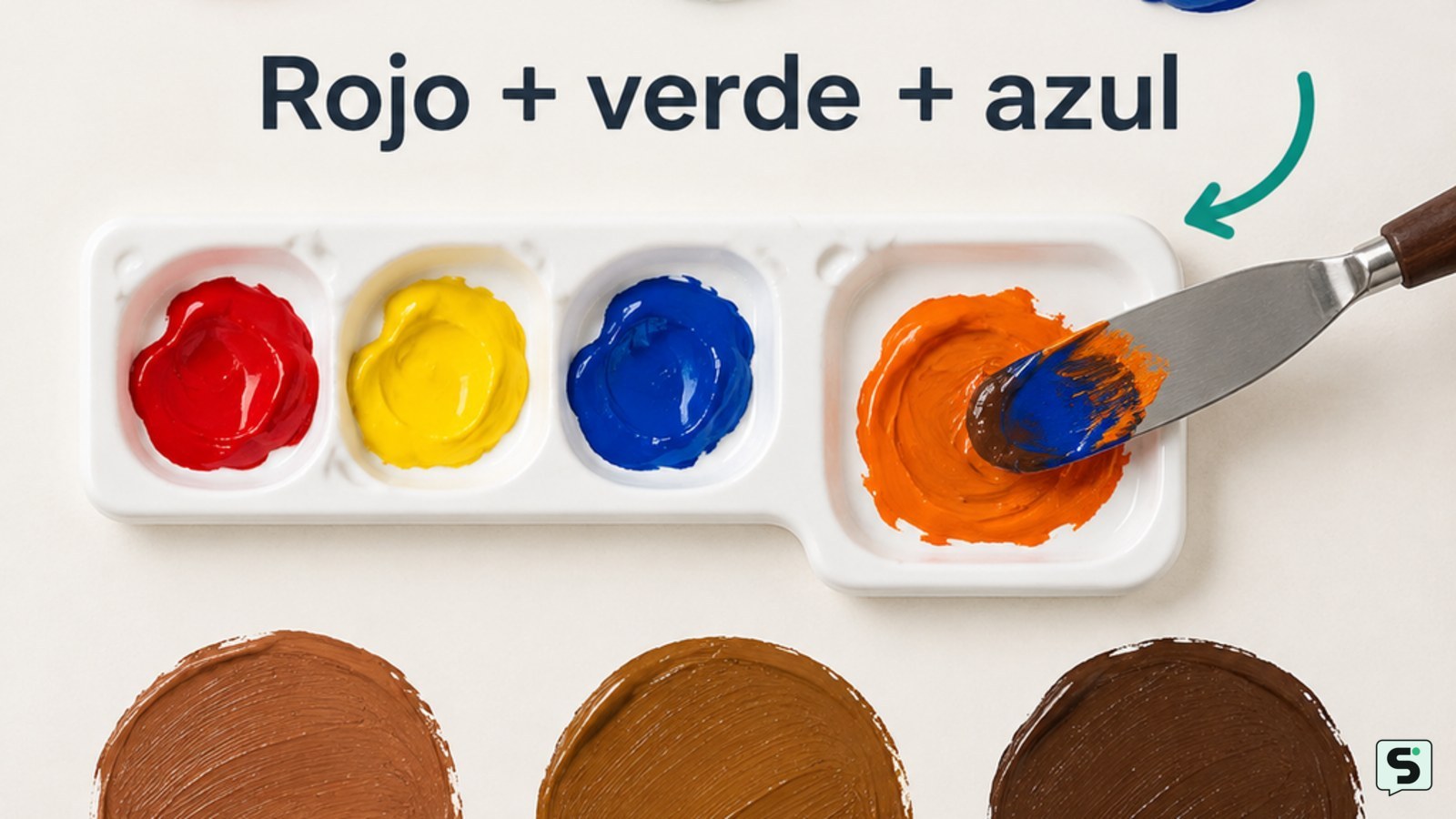 Cómo hacer un color marrón con pintura: mezcla