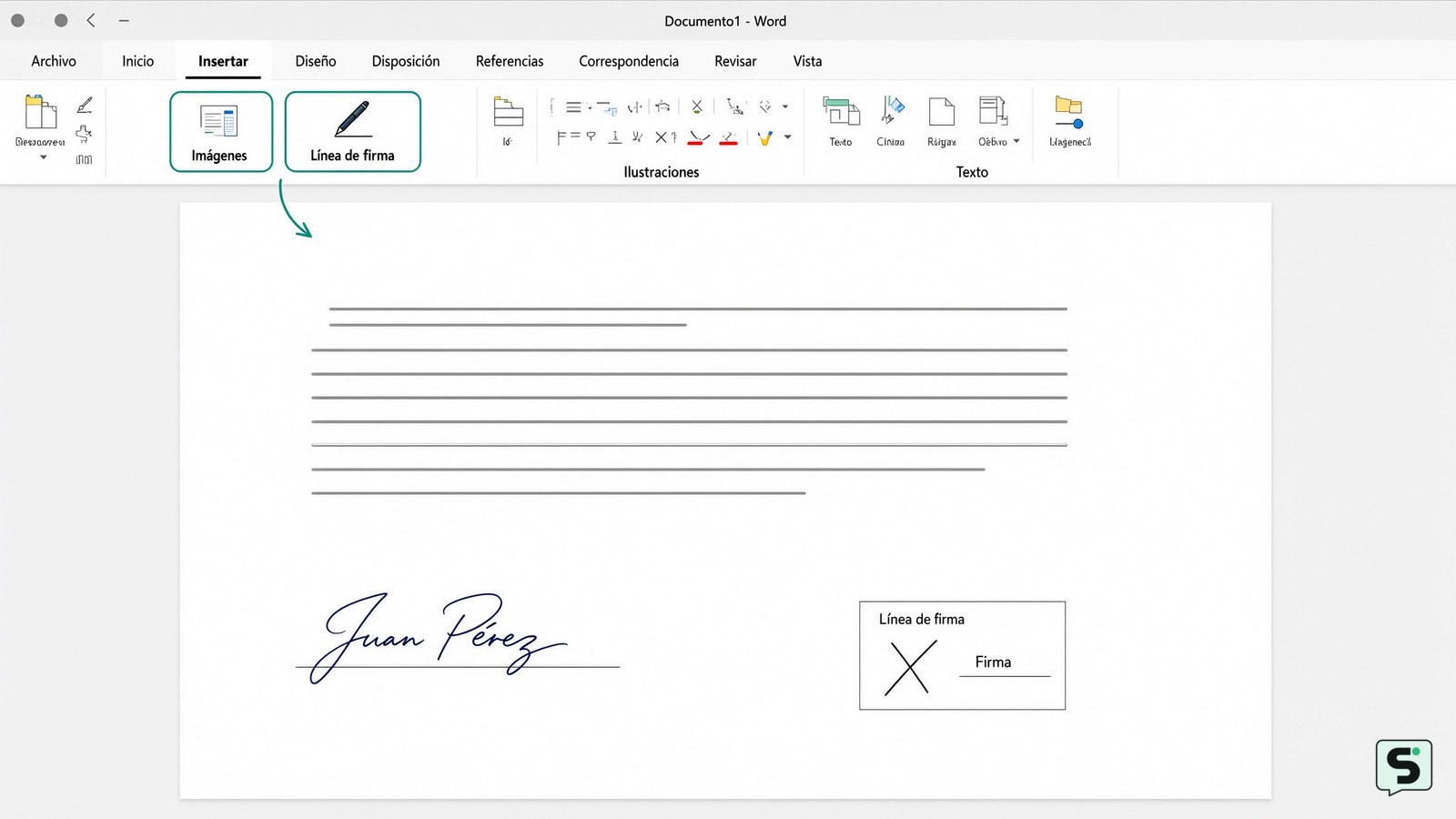 Cómo insertar firma en Word: firma digital