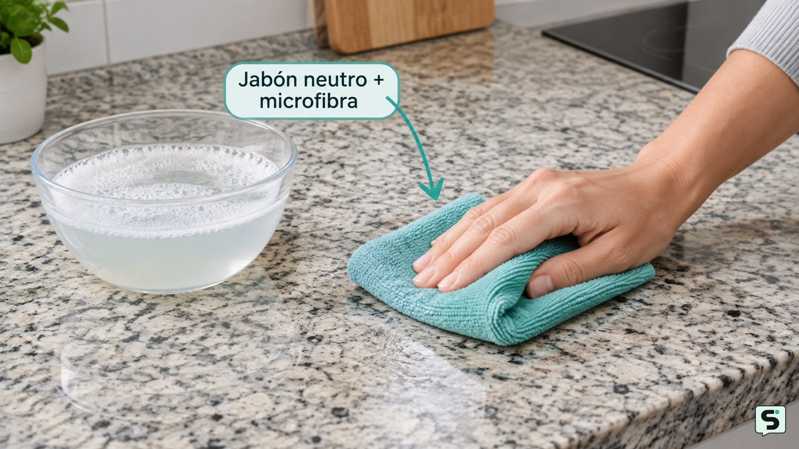 Cómo limpiar encimeras de granito: sin dañarlas