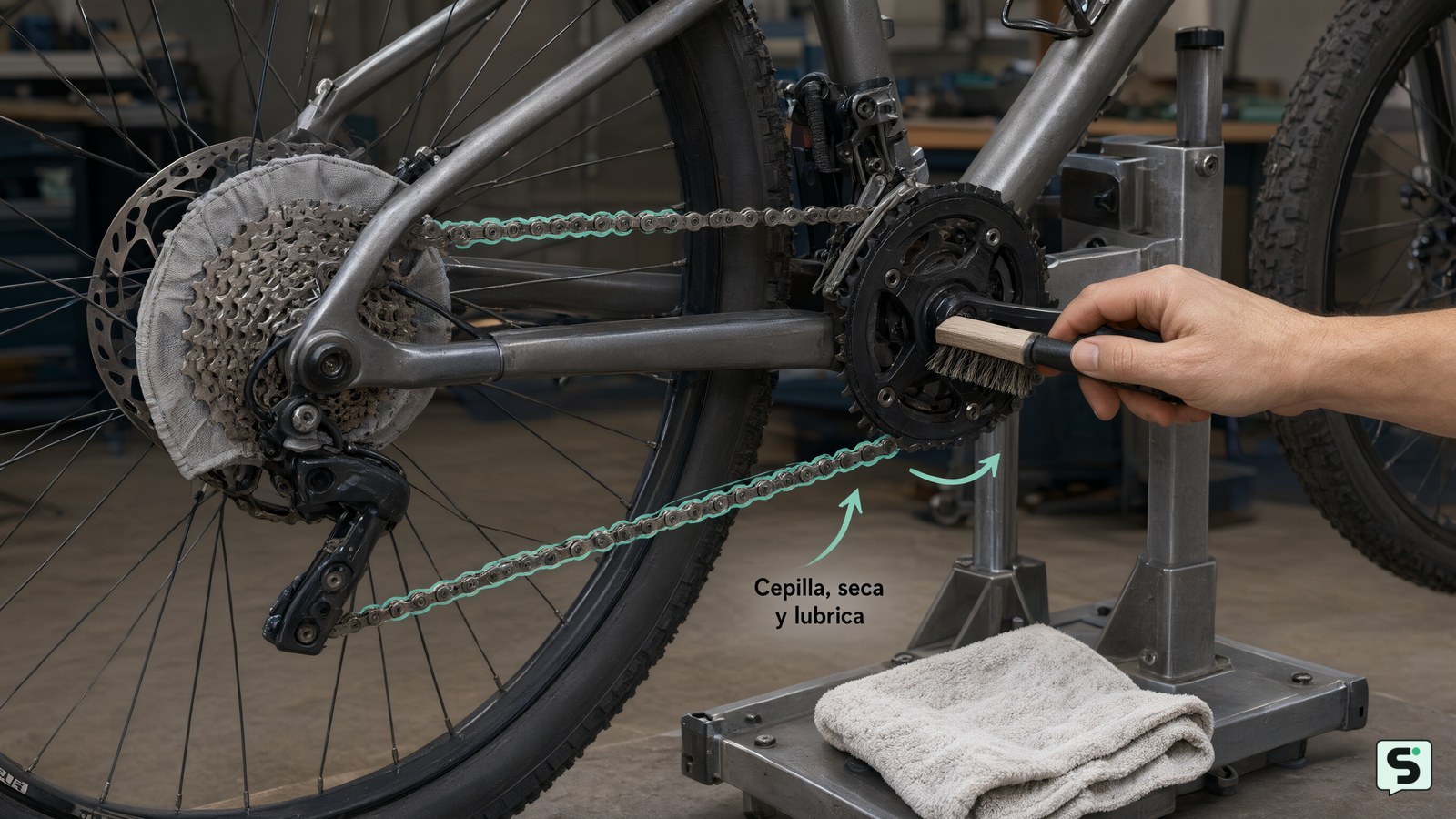 Cómo limpiar la cadena de una bicicleta: cuidado