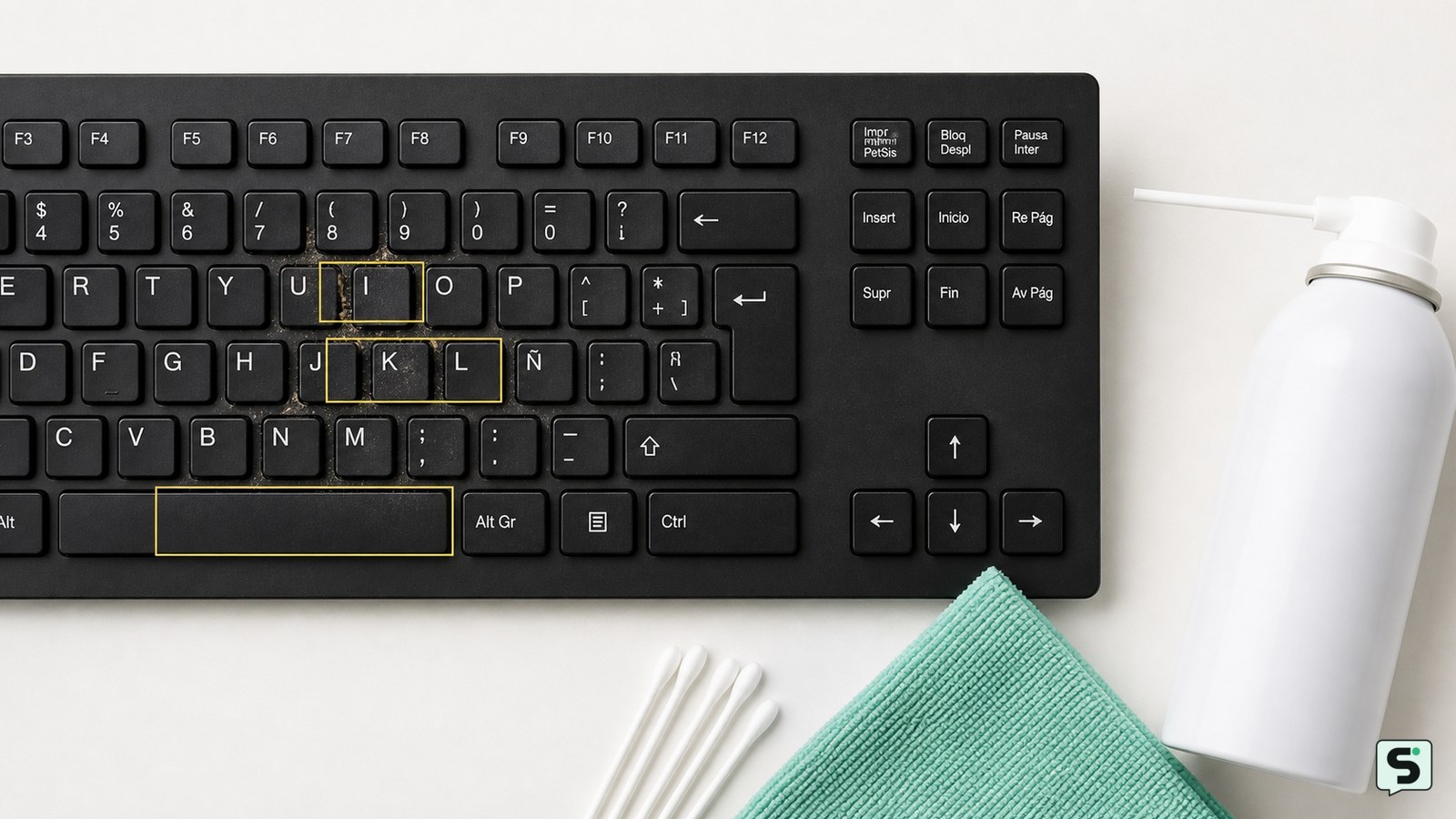 Cómo limpiar las teclas del teclado: sin dañarlo