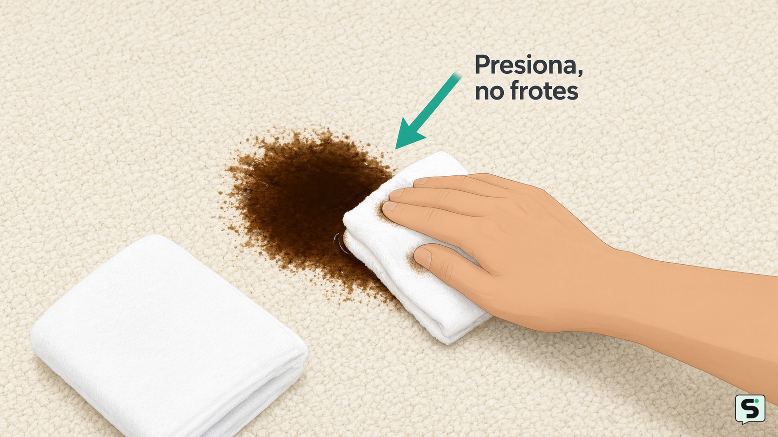Cómo quitar la mancha de café de la alfombra