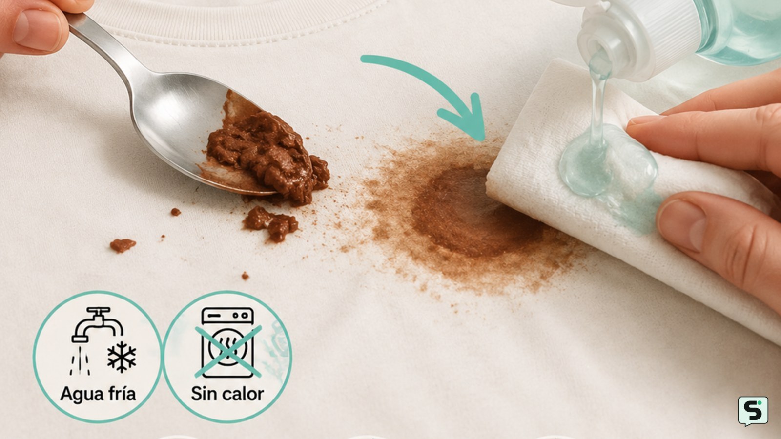 Cómo quitar las manchas de chocolate: sin fijarlas