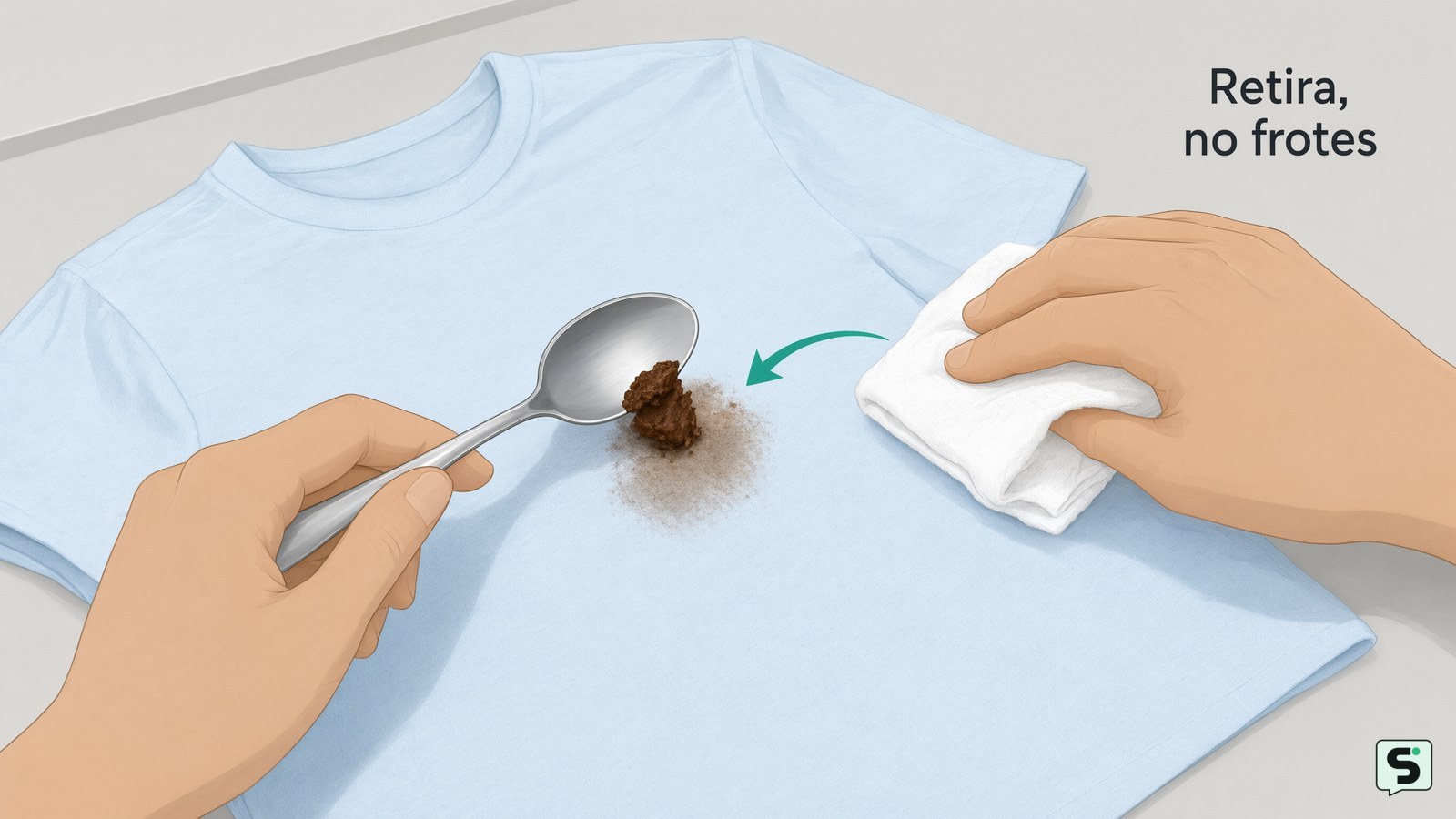 Cómo quitar manchas de comida: sin fijarlas