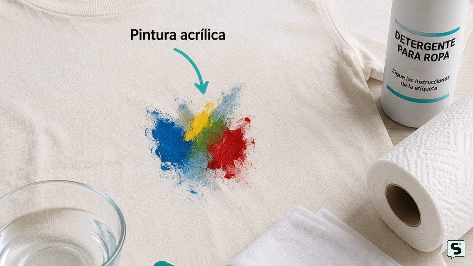 Cómo quitar pintura acrílica de la ropa: sin fijarla