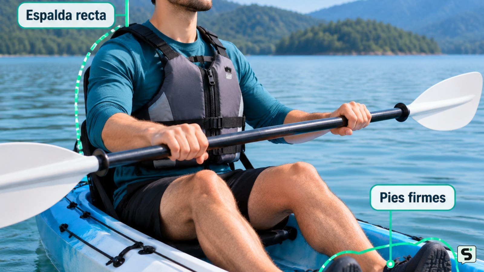 Cómo remar correctamente en kayak: técnica básica