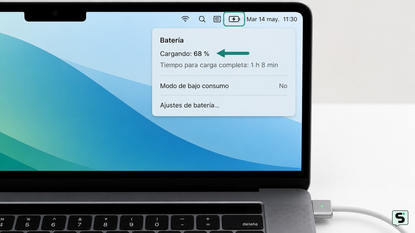 Cómo saber si mi Mac se está cargando