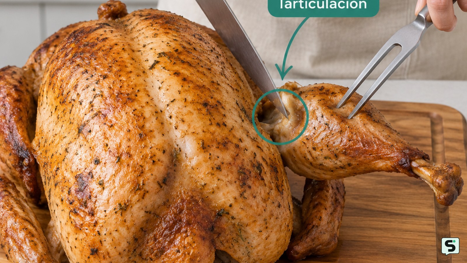 Cómo trinchar un pavo: cortes limpios