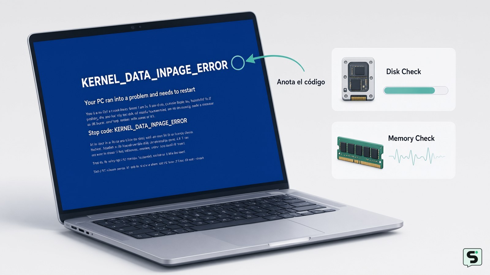 Error en la página de datos del kernel: pasos
