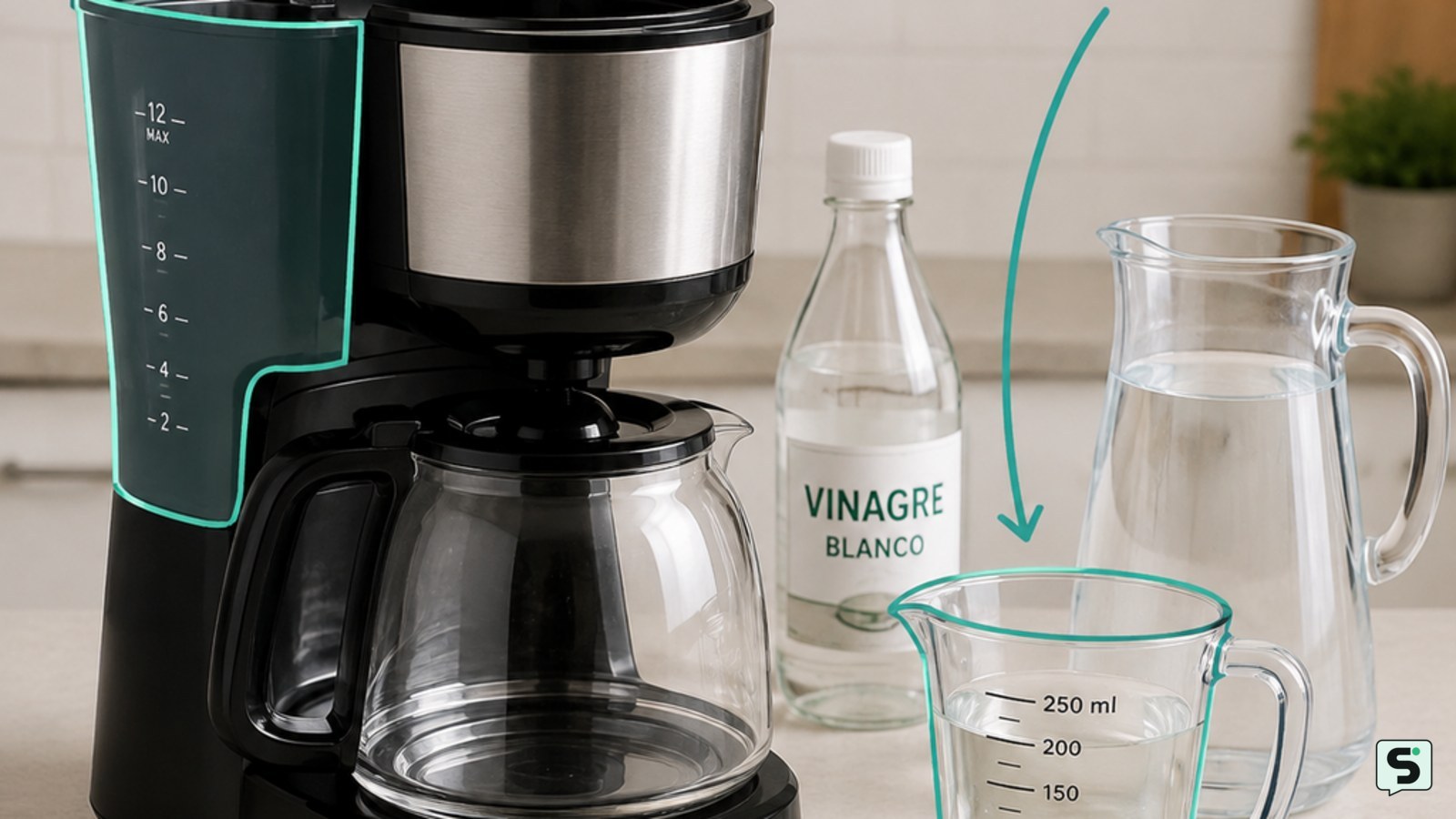 Cómo limpiar una cafetera con vinagre blanco: pasos