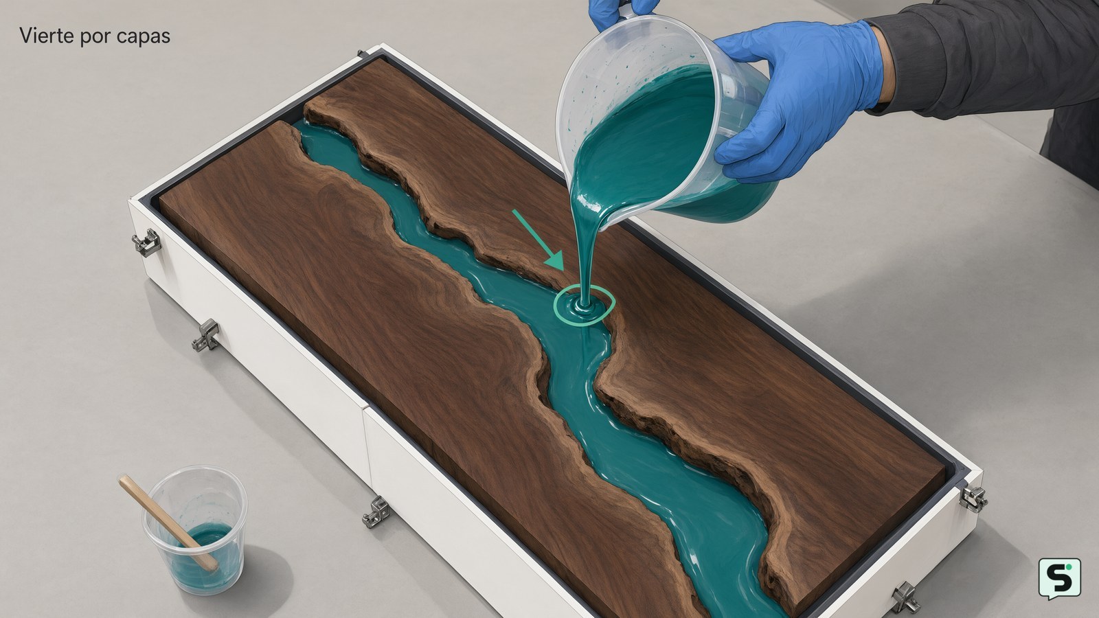 Mesa de río de resina epoxi: cómo hacerla
