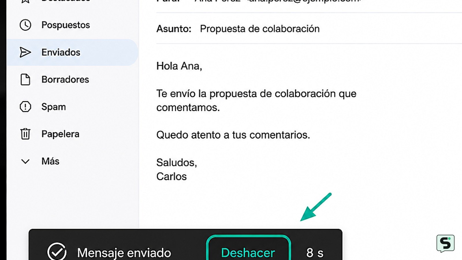 ¿Puedes anular el envío de un correo electrónico?